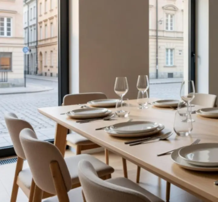 Sztućce Dining Market PL w eleganckiej aranżacji stołu