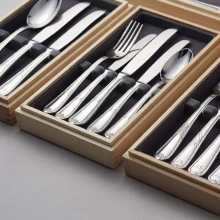 Zbliżenie na eleganckie zestawy sztućców Dining Market PL